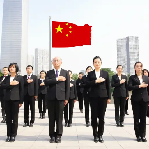他们庄严地宣誓效忠国家。