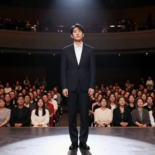 那位演员拥有掌控舞台的强大气场，吸引了全场观众。