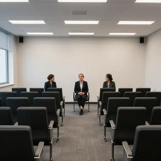只有少数人参加了会议。