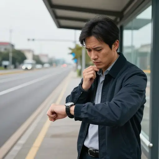 公交车服务不规律，所以我经常得等。