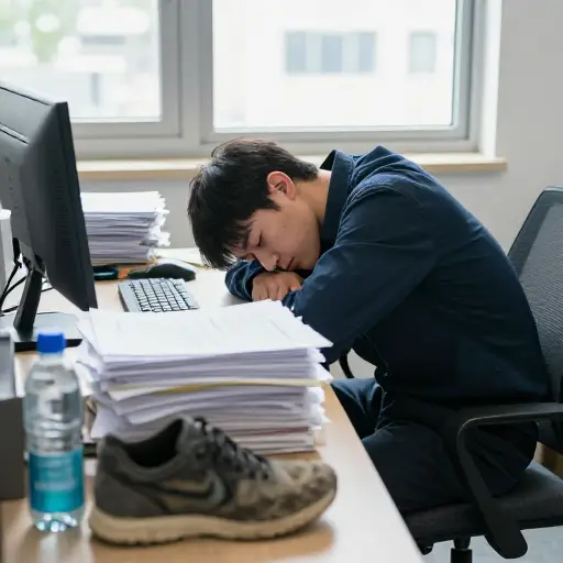 多年伏案工作且缺乏锻炼后，我的身体完全不行了。