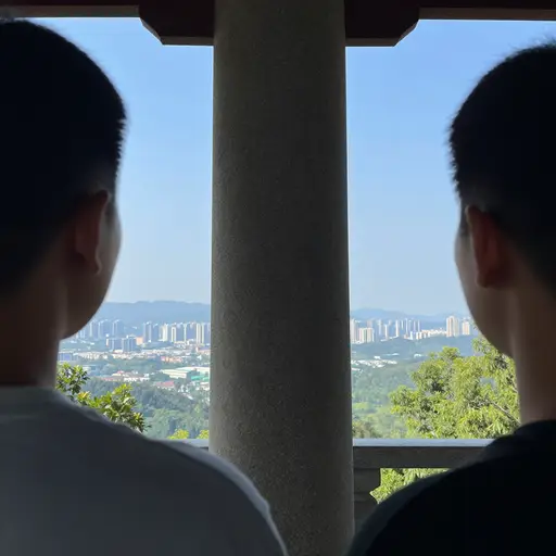 一根柱子挡住了我的视线。
