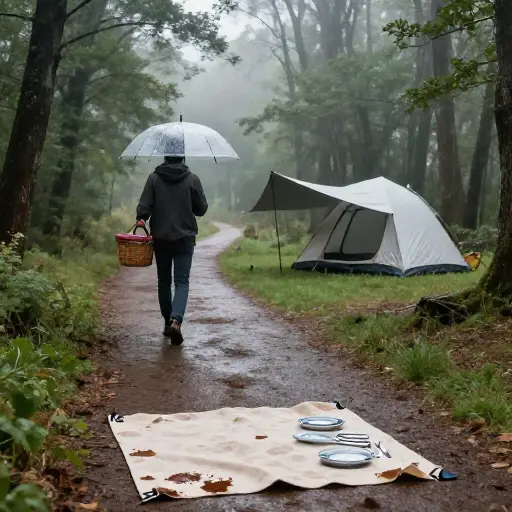 即使下雨我也不会取消野餐计划。