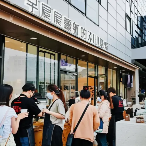车站附近的咖啡店早上特别忙。