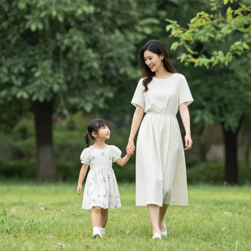 她有一个如此漂亮的女儿。