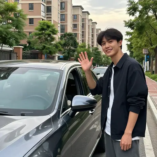 我很走运，因为我的朋友住在同一区域，他有私家车，每天都可以让我搭便车。