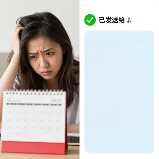 她不可能忘了预约——我今天早上还给她发了提醒消息。