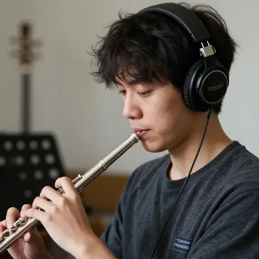 如果你仔细听这首音乐，你能听到背景中有一支长笛。