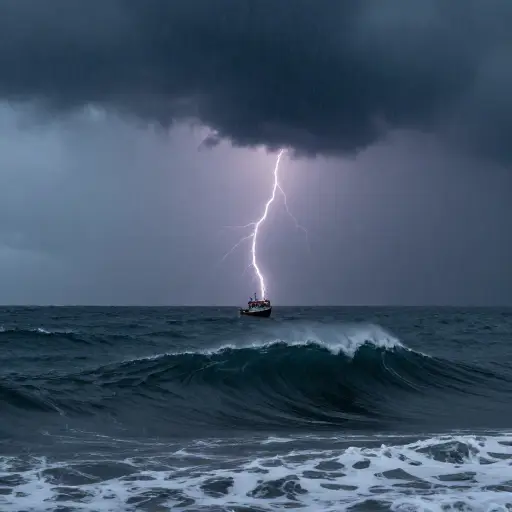 在暴风雨中独自出海真是太鲁莽了。