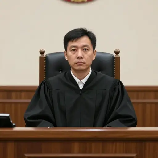 法官在宣判时保持面无表情，显得非常冷静。