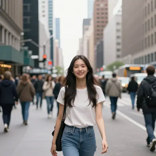 城市生活似乎很适合她。