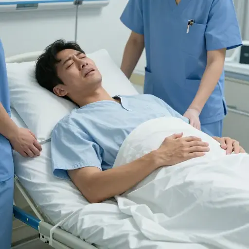 他在事故中摔断了一根肋骨。