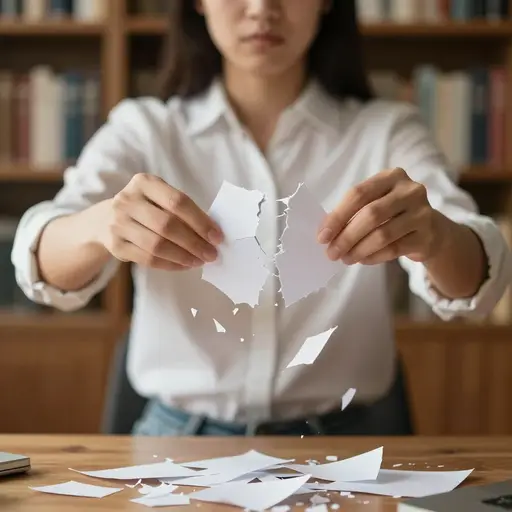她愤怒地一下子把那封信撕成了十几片。