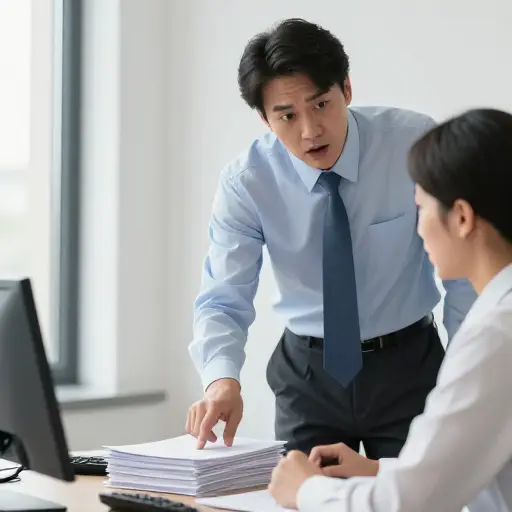 直到老板指出来，他才注意到那个错误。