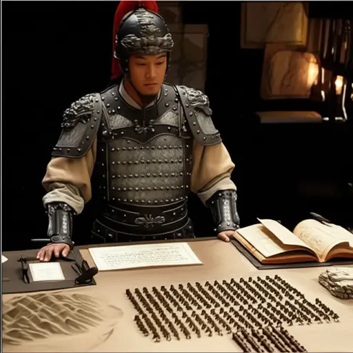 将军精通古代战场上的战术运用。