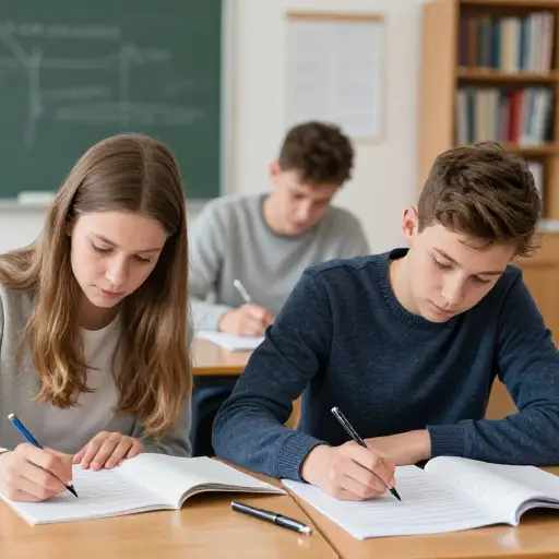 在英国的教育体系下，学生在16岁和18岁时参加考试。