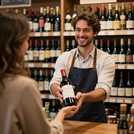 请接受这瓶葡萄酒，店主的敬意。