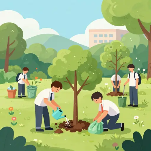 我们正在努力拯救地球。