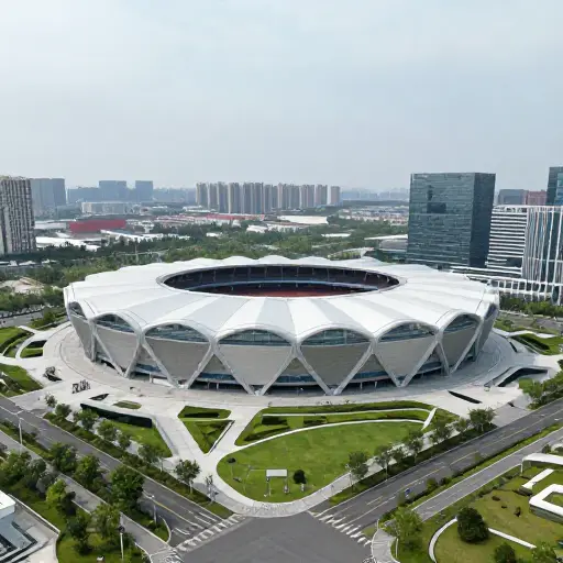 这座城市为即将到来的比赛建造了一个新的体育中心。