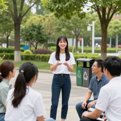 她对环保事业的热情感染了整个社区。