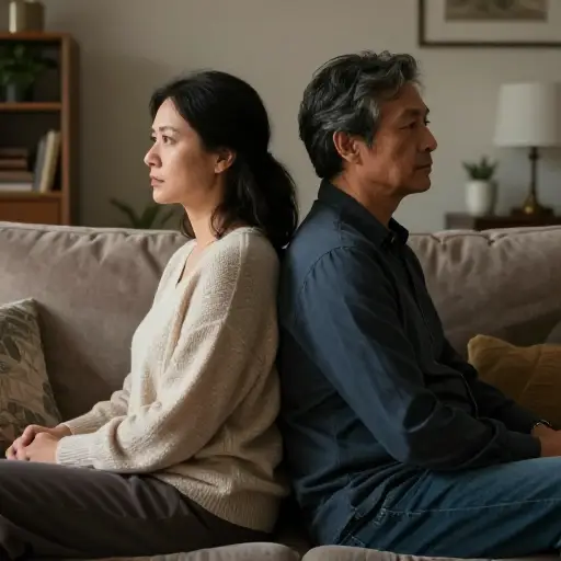 据说这对夫妇之间的关系很紧张。