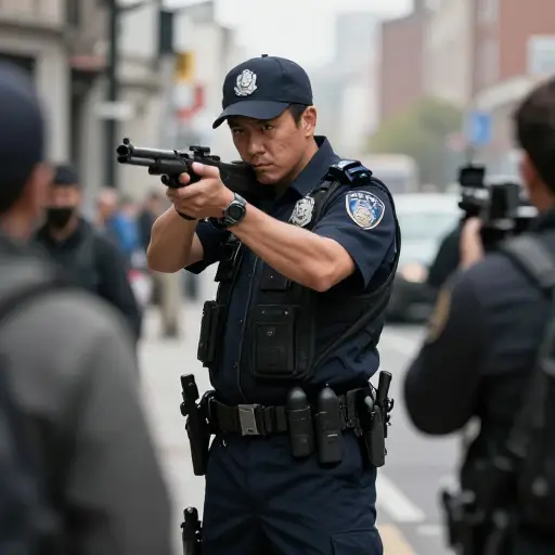 警察在遭受攻击时进行了还击。