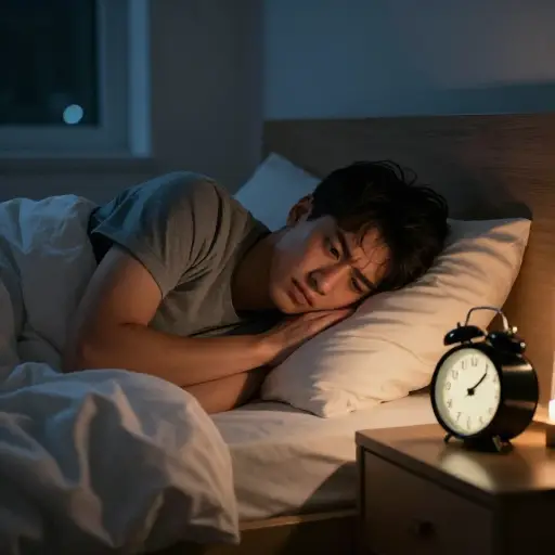 当你心事重重时，很难入睡。