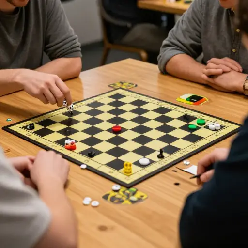 在许多棋盘游戏中，玩家掷骰子来决定他们的行动。