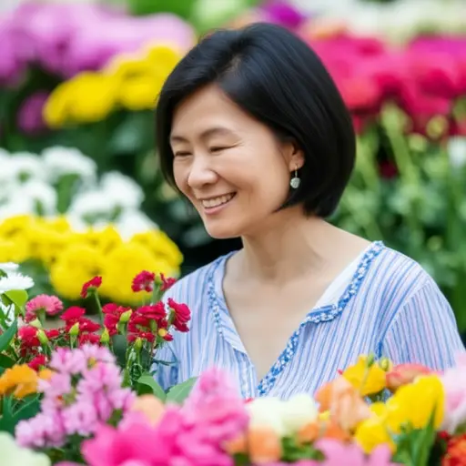 我妈妈喜欢参观花卉展览。