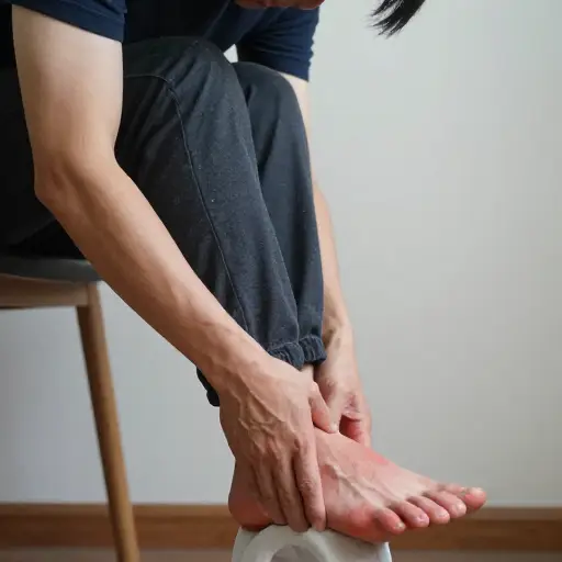 我需要让脚休息一下；站得它们都疼了。