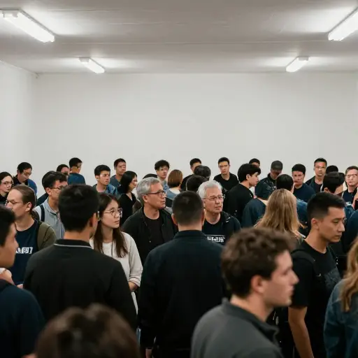 房间由于人数众多而过于拥挤。