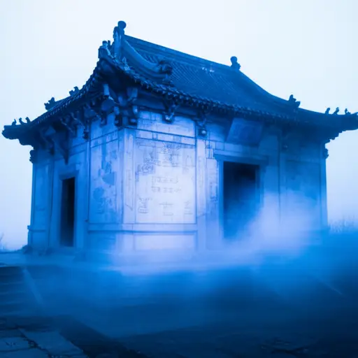古老的神庙在月光下散发出一种神秘的氛围。