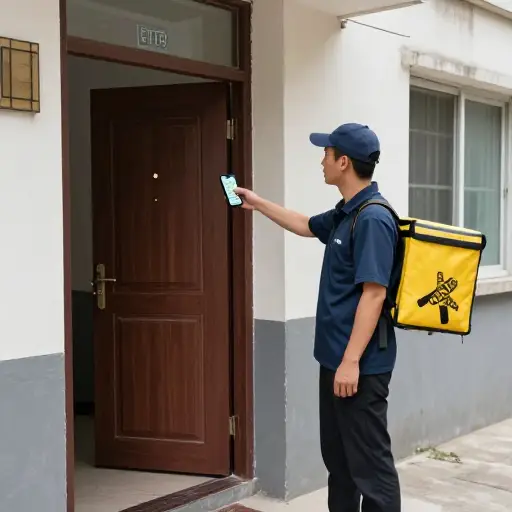 配送员找不到入口。