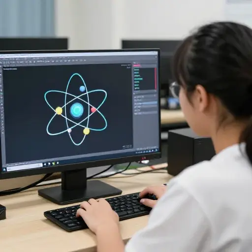 学生可以研究这些原子过程的计算机模拟。
