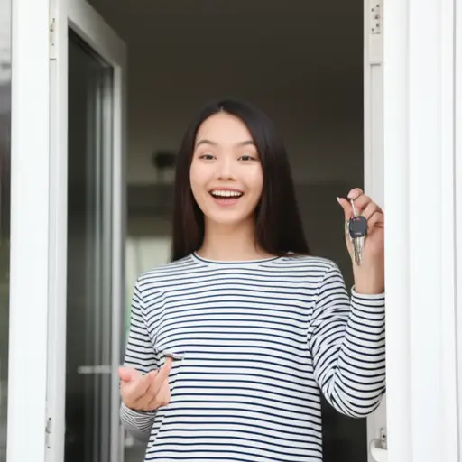 她终于找回了丢失的钥匙。