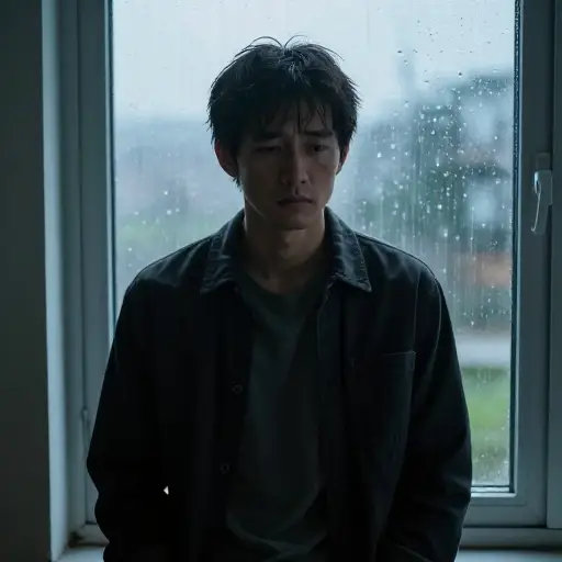 雨声触发了他对童年痛苦经历的闪回。