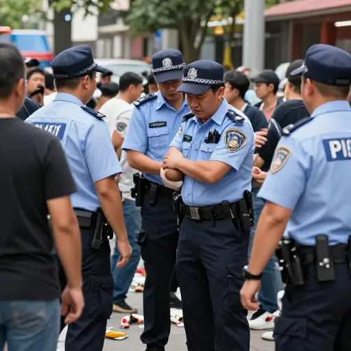 在混乱中，一些试图恢复秩序的警察甚至受伤了。