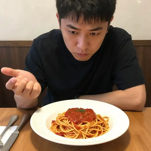"意大利面怎么样？" "还可以，但我吃过更好的。"