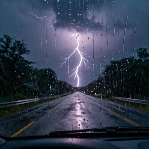 在这样的暴风雨中开车去那里是绝对不行的。