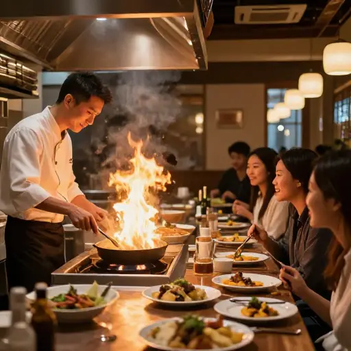 这家餐厅因其独特的烹饪风格而享有盛誉。