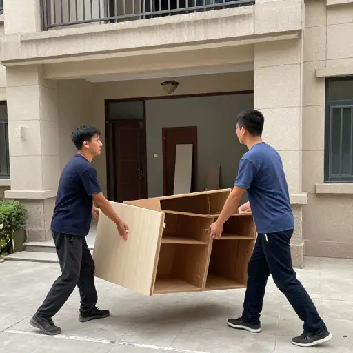 我们楼上的邻居正在搬家具。