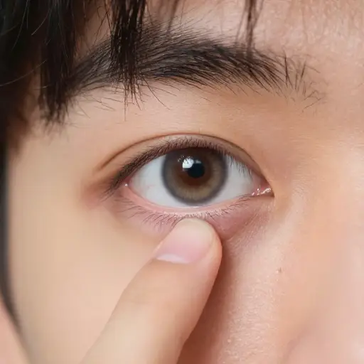 我戴隐形眼镜。