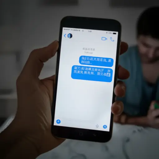 我昨晚给她发短信了，但她还没回复。