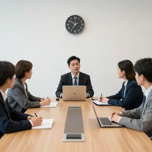 会议定在两点差一刻开始。