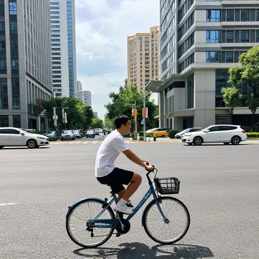 在城市里，自行车是一种环保的交通方式。