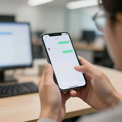 我收到了一条关于明天会议时间的工作消息。