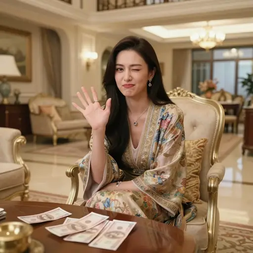 对于像她那样富有的人来说，一千美元不算什么。