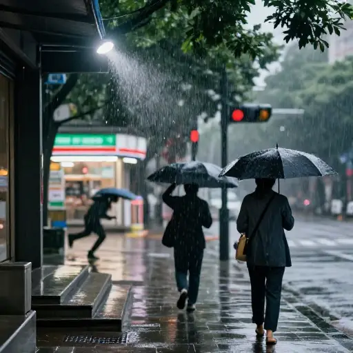 他们决定回家，因为雨下大了。