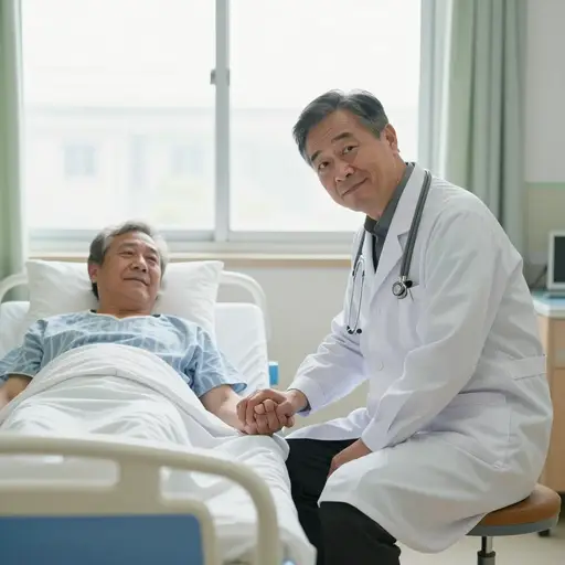 即使在传达坏消息时，这位医生仍保持着幽默的语调来缓解紧张气氛。