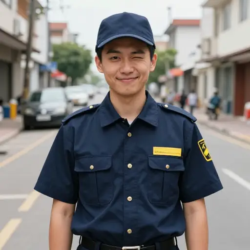 邮递员看到他们，顽皮地眨了眨眼。